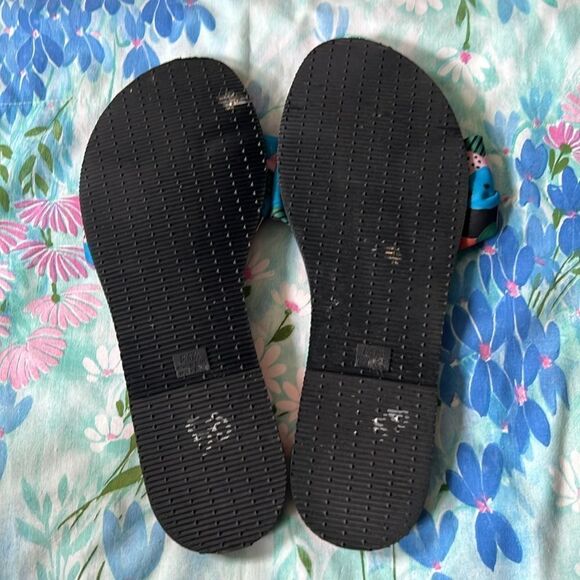 Havaianas Flip Flops Soft Cloth and Leather Straps - 11/12 Women - Picture 6 of 8